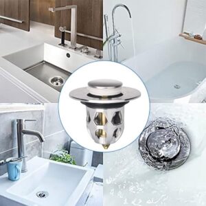 Universal Pop Up Sink Drain Plug Stopper – Sumo Deals Integrated Anti Clog Basket On A Stainless Steel Pop Up Sink Plug Mechanism