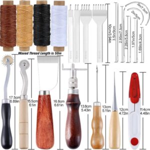 23-Piece Leather Craft Tool Set For Leatherworking – Sumo Deals Leather Craft Tool Set