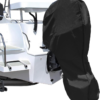Waterproof outboard motor cover fitted over a 175-225HP boat engine