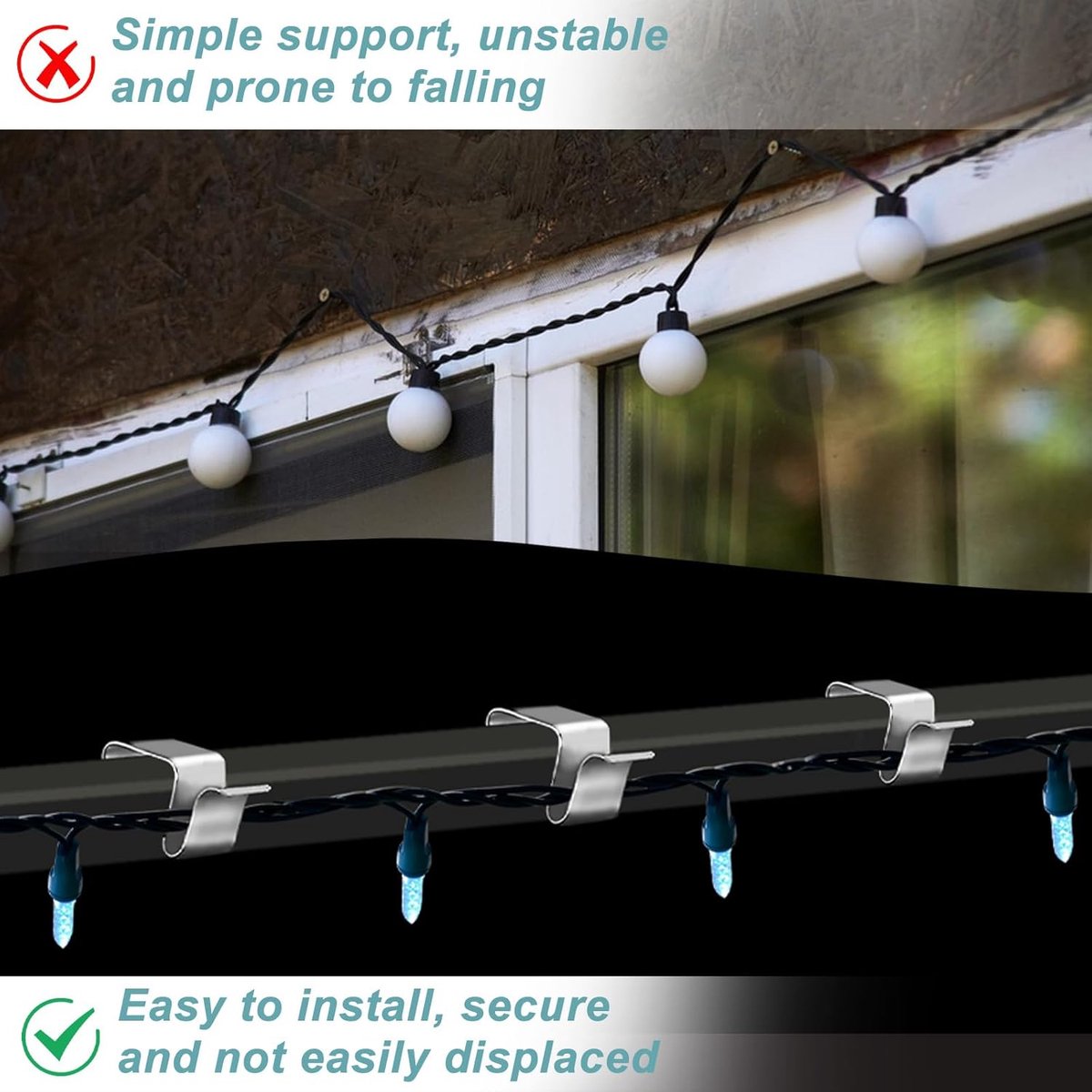 50 Christmas Gutter Hooks - Stainless Steel – Sumo Deals Christmas Gutter Hooks