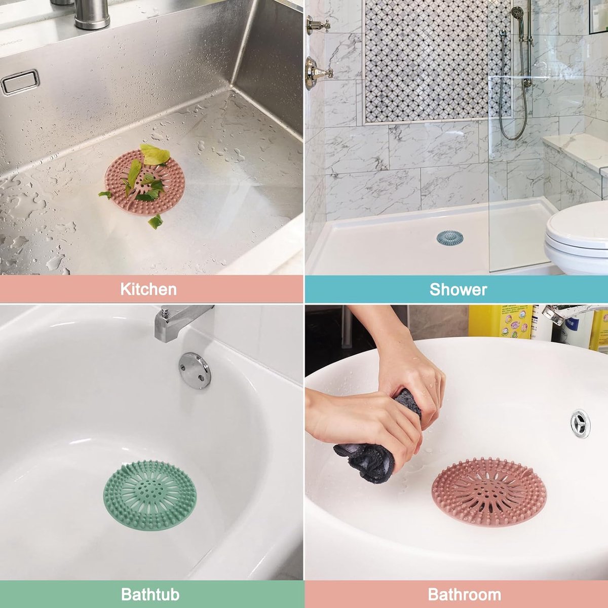 Universal Silicone Shower Drain Hair Catcher 5-Pack – Sumo Deals Measuring Diameter Of Silicone Shower Drain Hair Catcher