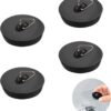 Universal rubber sink plug stopper pack of four in solid black colorway