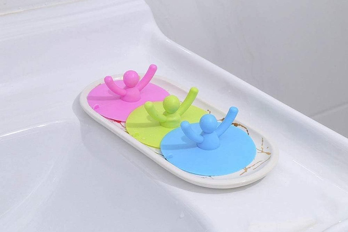 Universal Silicone Bathtub Drain Stopper Plug Cover – Sumo Deals Flat Universal Silicone Bathtub Drain Stopper Plug Cover With Central Suction Handle