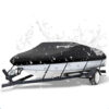 Heavy duty trailerable boat cover on a 17-19ft runabout boat