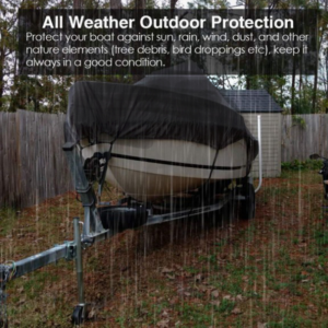 Trailerable Grey Boat Cover 11-13Ft Heavy Duty Product Image Sumo Deals