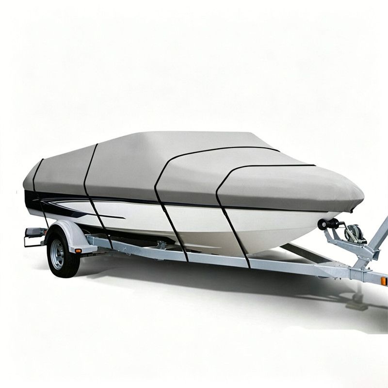 Waterproof Grey Boat Cover Trailerable 20-22Ft – Sumo Deals Waterproof Grey Boat Cover Secured On A 20-22Ft Trailerable Runabout Boat