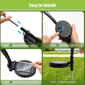 Solar Garden Lights Firefly Design 12 Pack Warm Led – Sumo Deals Warm Tone Solar Garden Lights Glowing At Night Outdoors