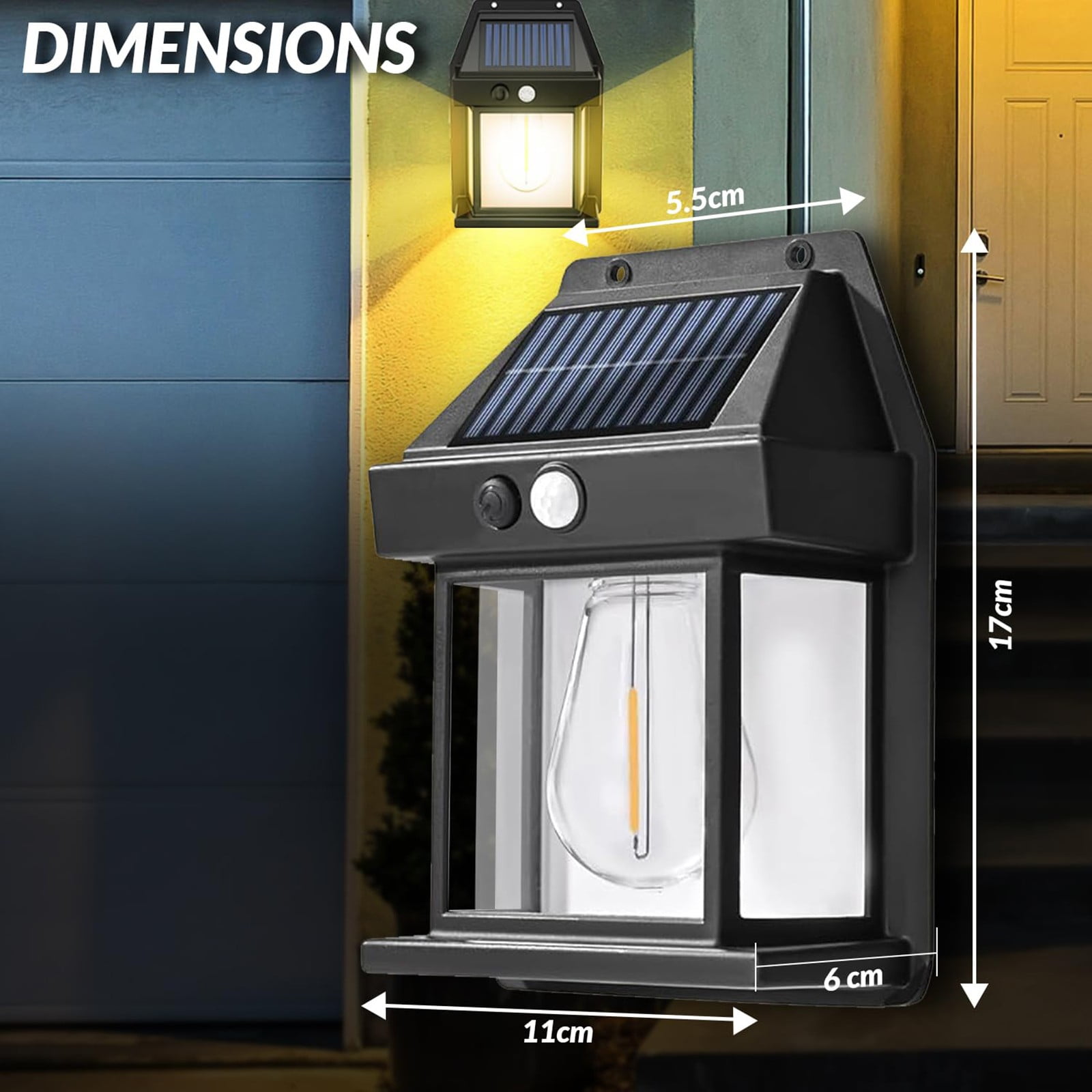 Dusk To Dawn Outdoor Wall Light | Motion Sensor Black – Sumo Deals Dusk To Dawn Wall Light