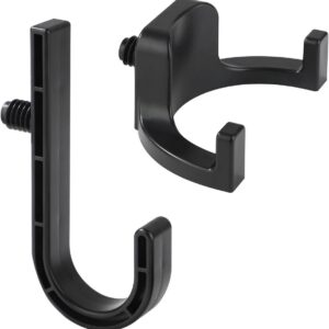 Allecta - Set of 2 Storage Hooks for Sheds | V-Shaped Tool Hooks | Storage Accessories - Black | Suitable for Craftsman Sheds