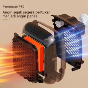 Wall Mounted Ptc Space Heater 800W Silent Grey Product Image Sumo Deals