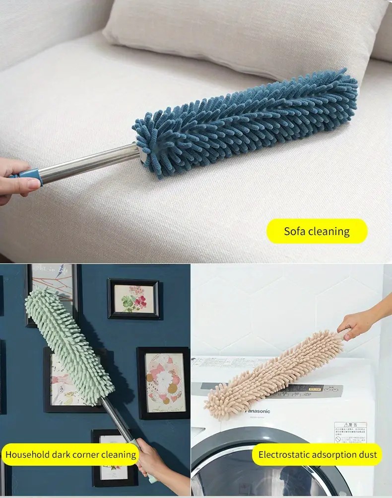 Microfiber Extendable Static Duster In Navy Blue – Sumo Deals (Navy Blue)Household Cleaning Duster / Static Duster / Dust Sweeper / Telescopic &Amp; Non-Shedding / Washable &Amp; Bendable / High-Reach Cleaning Tool / Cleaning Tools &Amp; Supplies