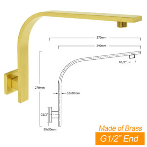 Sizing Diagram Showing The Dimensions Of The 300Mm Square Head And The 1/2 Inch Female Wall Arm Connector.