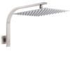 KYLINS 12 inch brushed nickel square rainfall shower head with wall arm