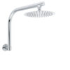 KYLINS 8 inch round chrome rainfall shower head with gooseneck wall arm