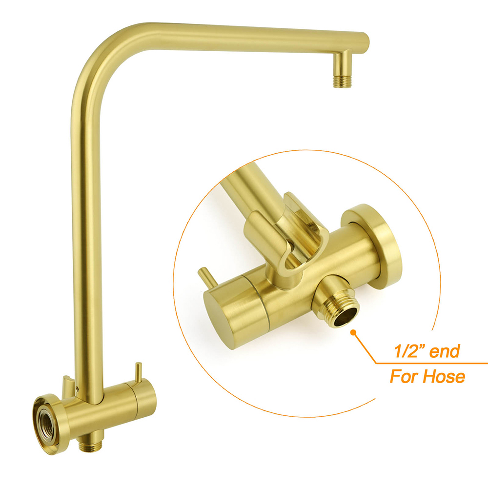 Kylins Brushed Gold Round Dual Shower Head Set With Mixer – Sumo Deals Kylins Brushed Gold Round Dual Shower Head Set With Mixer - Image 5