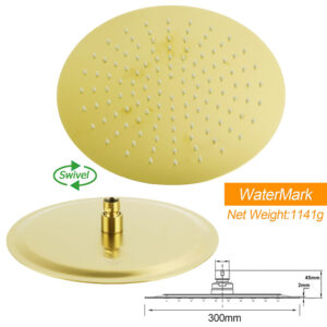 Minimalist Brushed Gold Wall Mixer Tap Handle And Faceplate