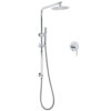 Chrome 8 Inch Round Shower Set With Wall Mixer – Sumo Deals Chrome 8 Inch Round Shower Set With Wall Mixer 200Mm Rain Head And Brass Handheld Wand