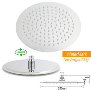 Chrome 10 Inch Round Shower Rail Set With Wall Mixer – Sumo Deals 10 Inch Round Chrome Rainfall Shower Head With Grey Rubber Nozzles