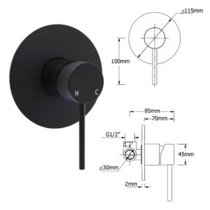 Matt Black 9 Inch Round Shower Set With Mixer – Sumo Deals Matt Black 9 Inch Round Shower Set With Mixer Product Image Sumo Deals