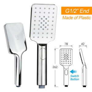 Chrome Dual Square Shower Set With 12 Inch Rain Head Product Image Sumo Deals