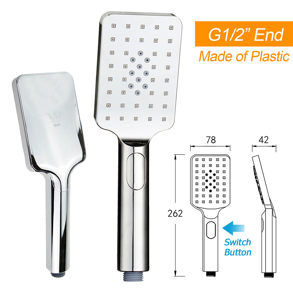Wels Dual Square Shower Set - 16 Inch Chrome – Sumo Deals Wels Dual Square Shower Set - 16 Inch Chrome - Image 8