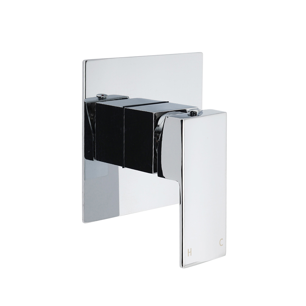Square Brass Chrome Concealed Bath Shower Mixer Tap – Sumo Deals Square Brass Chrome Concealed Bath Shower Mixer Tap Faceplate And Lever
