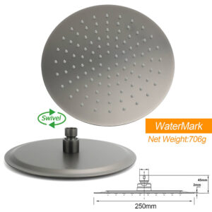 Gunmetal Grey 2 In 1 Round Shower Head Set With Taps – Sumo Deals Gunmetal Grey 2 In 1 Round Shower Head Set With Taps Product Image Sumo Deals