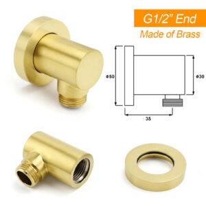 Kylins Brushed Gold Square Dual Twin Taps Shower Set Product Image Sumo Deals