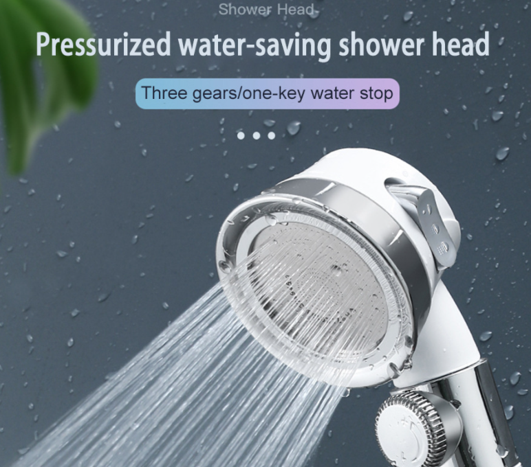 Large 3 Stage Pressurized Handheld Shower Head In White – Sumo Deals Large 3 Stage Pressurized Handheld Shower Head In White - Image 3
