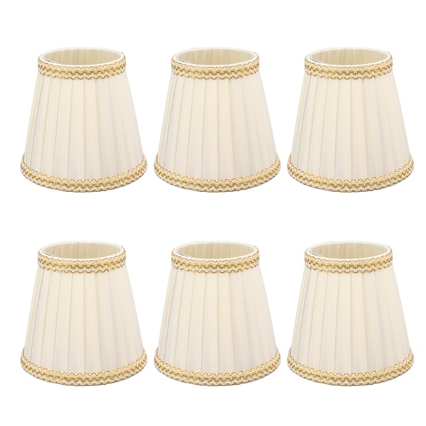 6 Pack Small Clip On Fabric Drum Lampshades For Chandeliers – Sumo Deals Set Of 6 Small Fabric Drum Lampshades With Built-In Clip-On Mechanisms.
