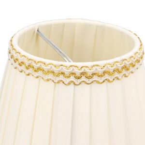 6 Pack Small Clip On Fabric Drum Lampshades For Chandeliers – Sumo Deals Close Up Diagram Of The Internal Metal Clip Structure Inside A Small Fabric Drum Lampshade.