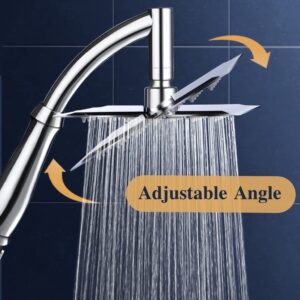 Multi Function Spray Dial On A Silver High Pressure Rain Shower Head