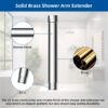 Solid brass 6 inch shower head extension arm with shiny chrome finish