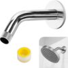 Chrome plated 304 stainless steel shower arm with a round matching wall flange