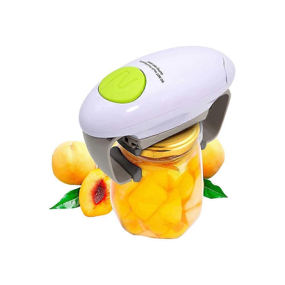 Electric Jar Opener For Seniors And Arthritis Hands – Sumo Deals White Electric Jar Opener Showing Top Start Button And Sleek Design