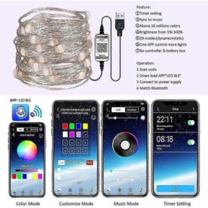 Music Activated Rgb Led String Lights Party Decoration