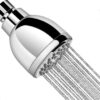Compact Fixed Single Function Recessed Bathroom Shower Head With Connection Elbow