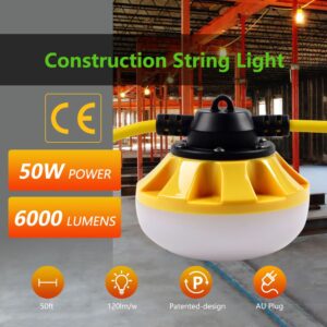 50Ft Led Construction Work String Light (50W, 6000Lm) Product Image Sumo Deals