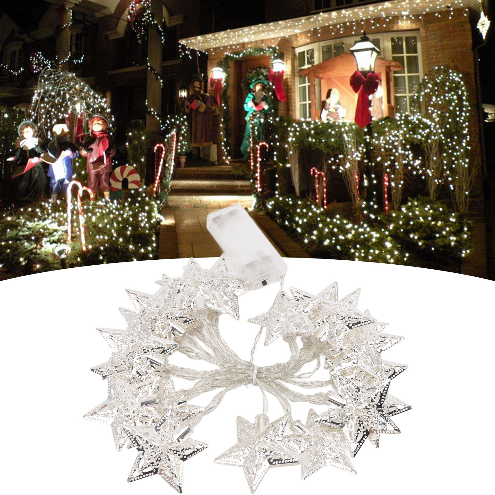 Star String Lights 3M 20 Led Warm White Fairy Lights – Sumo Deals Star String Lights Decorating A Bedroom With Warm White Lighting