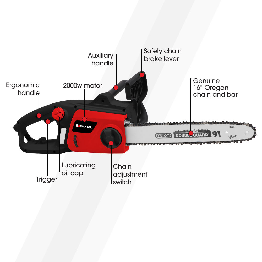 Baumr-Ag 2000W Electric Chainsaw | 16-Inch Oregon Bar – Sumo Deals Electric Chainsaw