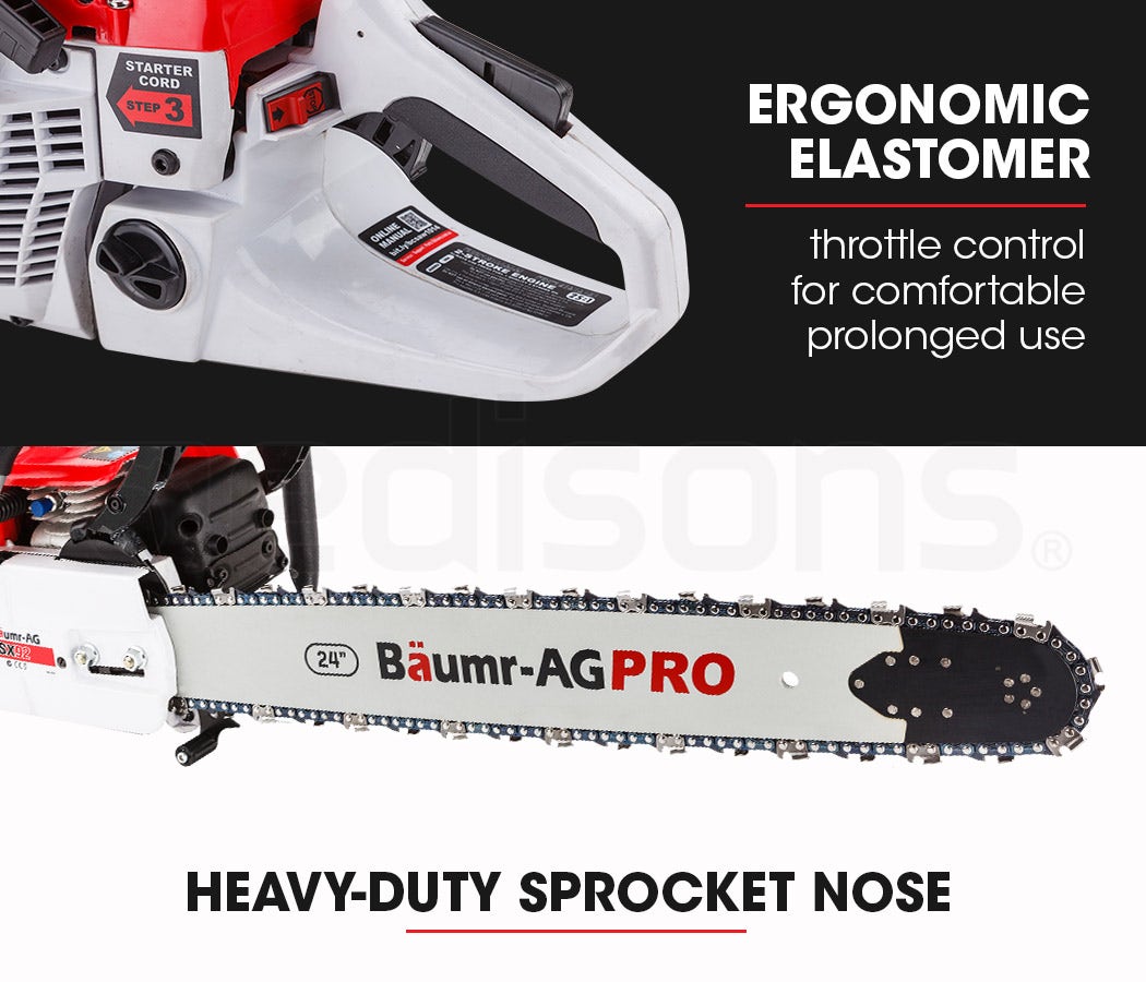 Baumr-Ag 24&Quot; Petrol Chainsaw | E-Start Commercial Saw – Sumo Deals Petrol Chainsaw 24&Quot;