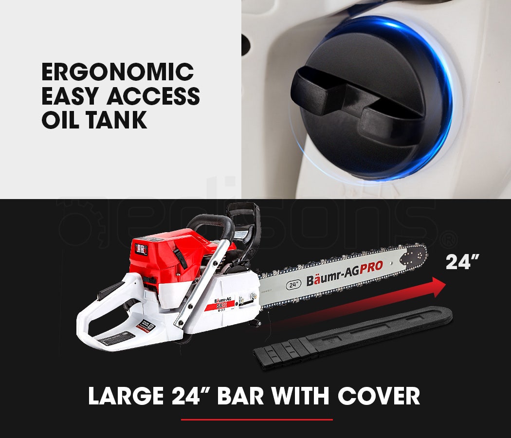 Baumr-Ag 24&Quot; Petrol Chainsaw | E-Start Commercial Saw – Sumo Deals Petrol Chainsaw 24&Quot;
