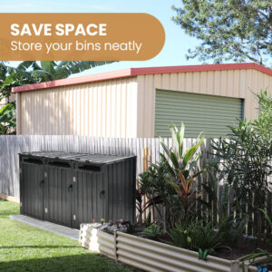 Plantcraft Triple Wheelie Bin Storage Shed – Sumo Deals Triple Bin Storage Shed