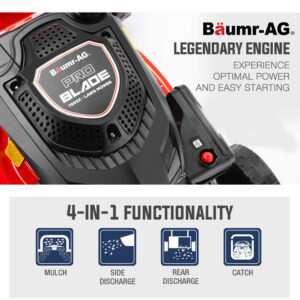 Baumr-Ag 220Cc Self-Propelled Petrol Lawn Mower 18&Quot; – Sumo Deals Petrol Lawn Mower