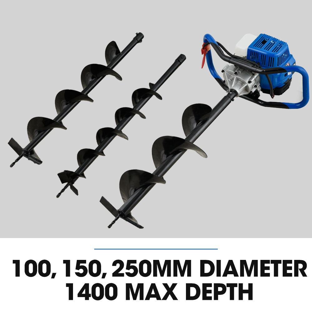 Powerblade Pd950 52Cc Petrol Post Hole Digger Kit – Sumo Deals Petrol Post Hole Digger