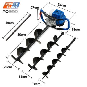 Powerblade Pd950 52Cc Petrol Post Hole Digger Kit – Sumo Deals Petrol Post Hole Digger