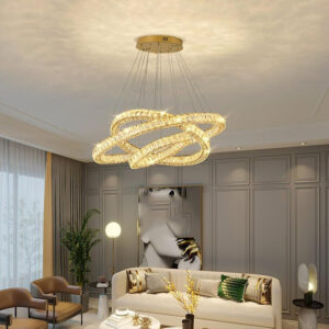 Modern Gold Crystal Chandelier 3-Tier Pendant – Sumo Deals Modern Gold Crystal Chandelier 3-Tier Pendant Product Image Sumo Deals