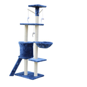 Yes4Pets 138Cm Cat Scratching Tree House Tower - Blue – Sumo Deals Cat Scratching Tree