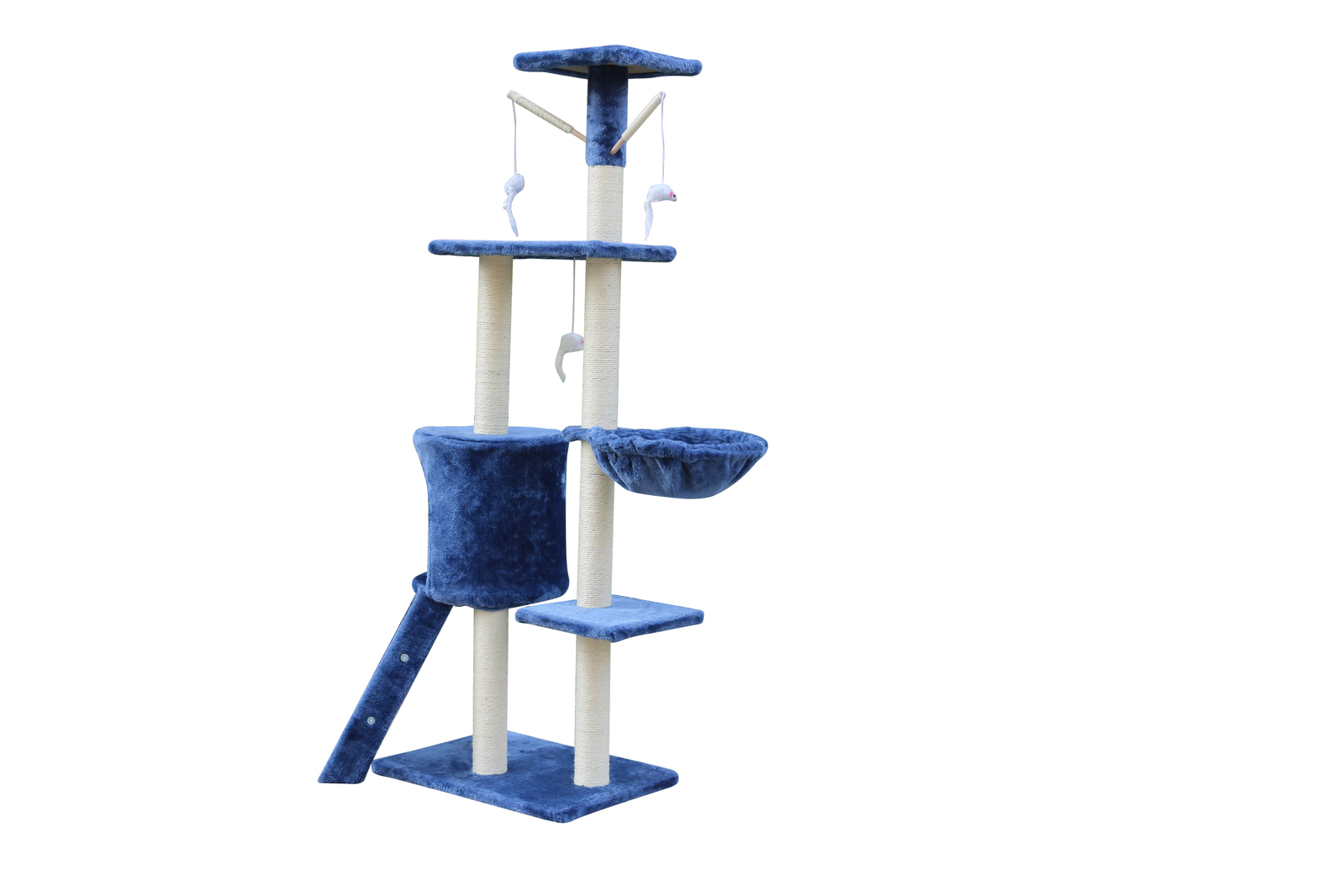 Yes4Pets 138Cm Cat Scratching Tree House Tower - Blue – Sumo Deals Cat Scratching Tree