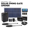 KingTech solar double swing gate opener actuator arms with 40W solar panel